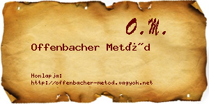 Offenbacher Metód névjegykártya